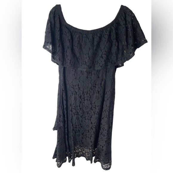 Isaac Mizrahi Black Lace Dress Size Small Salsa Dancing Sexy Feminine Goth Party - Picture 3 of 6